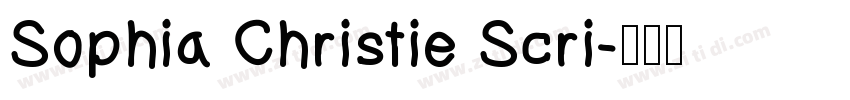 Sophia Christie Scri字体转换